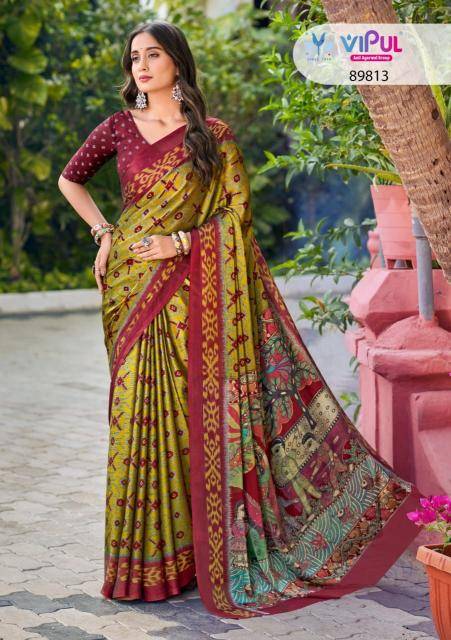 Vipul juliet chiffon saree export market in India